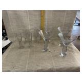 4 Martini Glasses, 4 Glasses