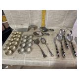 Napier Silver Plated Salad Fork & Spoon, Napkin
