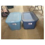 2 Sterilite Totes with Lids