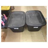 2 Sterilite 18 Gallon Totes with Lids