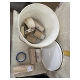 Bucket with Tape and Masking Paper