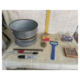 Lock & Key, Scissors, Bucket, Sharpies, Ice