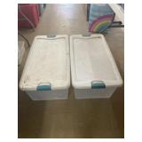 2 Sterilite 106qt Totes with Lids