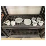 Cups, Saucers, Creamer, Sugar Bowl, Plate
