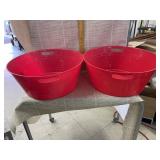 2 Plastic Tubs