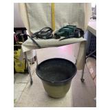 Plastic Planter Pot, Bungee Cords, Solar Lights,