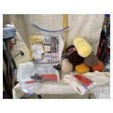Scissors, Yarn, Weaving Needles, Books