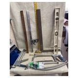 Levels, Water Lines, Caulk Gun, Saw, Square,