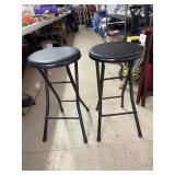Folding Metal Stools with Vinyl Padded Seat 24ï¿½