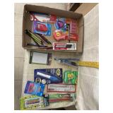 Erasers, Magnets, Pencils, Sharpies, Tape, Knife