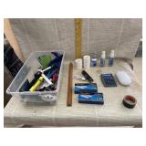 Scissors, Hole Punches, Pens, Staples, Tape, and