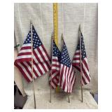 4 American Flags