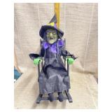 Talking Witch in Rocking Chair Decoration