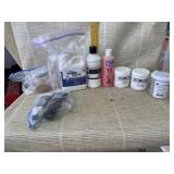 Crackle Paste, Paint, Pink Soap, Turpenoid, and