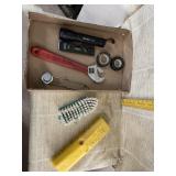 Electrical Tape, Level, Flashlight, Brush, Broom