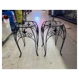 2 Wrought Iron Plant Stands
