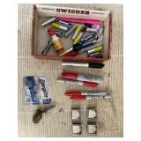 Sharpies, Batteries, Railroad Pins