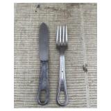 Vintage U.S. Army Mess Kit Knife & Fork
