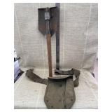 Vintage Military Shovel With Belt