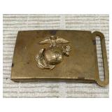 Vintage Brass U.S. Marine Corps Belt Buckle