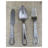 Vintage U.S. Military Knife, Spoon, & Fork