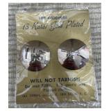 18 Karat Gold Plated Military Collar Discs