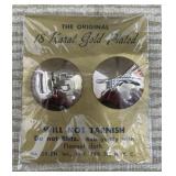 18 Karat Gold Plated Military Collar Discs