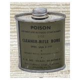 Vintage Military Rifle Bore Cleaner 2oz Tin