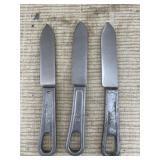 3  U.S. Army Mess Kit Knives