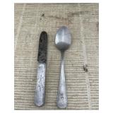Vintage U.S. Military Knife & Spoon