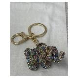 OPC Multi-Color Crystal Elephant Keychain