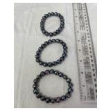 Set of 3 Freshwater Pearl Stretch Bracelets