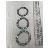 Abalone Shell Stretch Bracelet Set of 3
