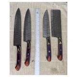 4 Pc Damascus MHS Cutlery Set