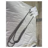 Time and True 32ï¿½ Necklace w/Pierced Earrings