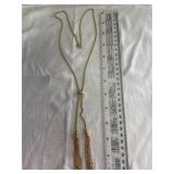Steel Time Necklace with Tassels