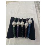 Set of 5 Cultured Freshwater Pearls Multi-Colored