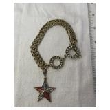 Heidi Daus Bracelet with Gemstones and Pendant