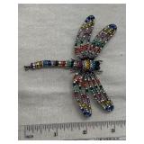 OPC Multi-Color Crystal Dragonfly Brooch