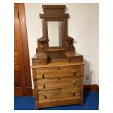 Vintage Oak Turn of the Century Eastlake Dresser
