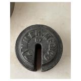 Vintage Cast-Iron Weight by Zimmer Mfg Co 5 lb