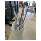 Trash Can with Assorted Poles