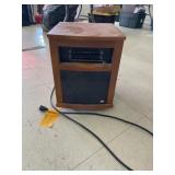 Red Stone Infrared Cabinet Heater with Wheels