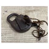 Vintage Cast Iron Lock with Key