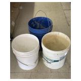 3  Plastic Buckets