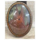 Vintage Oval Metal Desk Clock