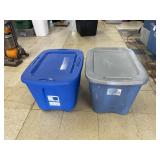 2 Totes with Lids 18 Gallon