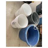 2 Buckets, Tub with Rope Handles, Little Trash