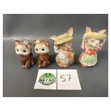 Bunny & Cat Salt & Pepper Shaker Sets