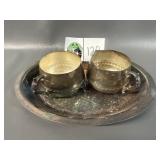 Silver Plate Cream & Sugar Set